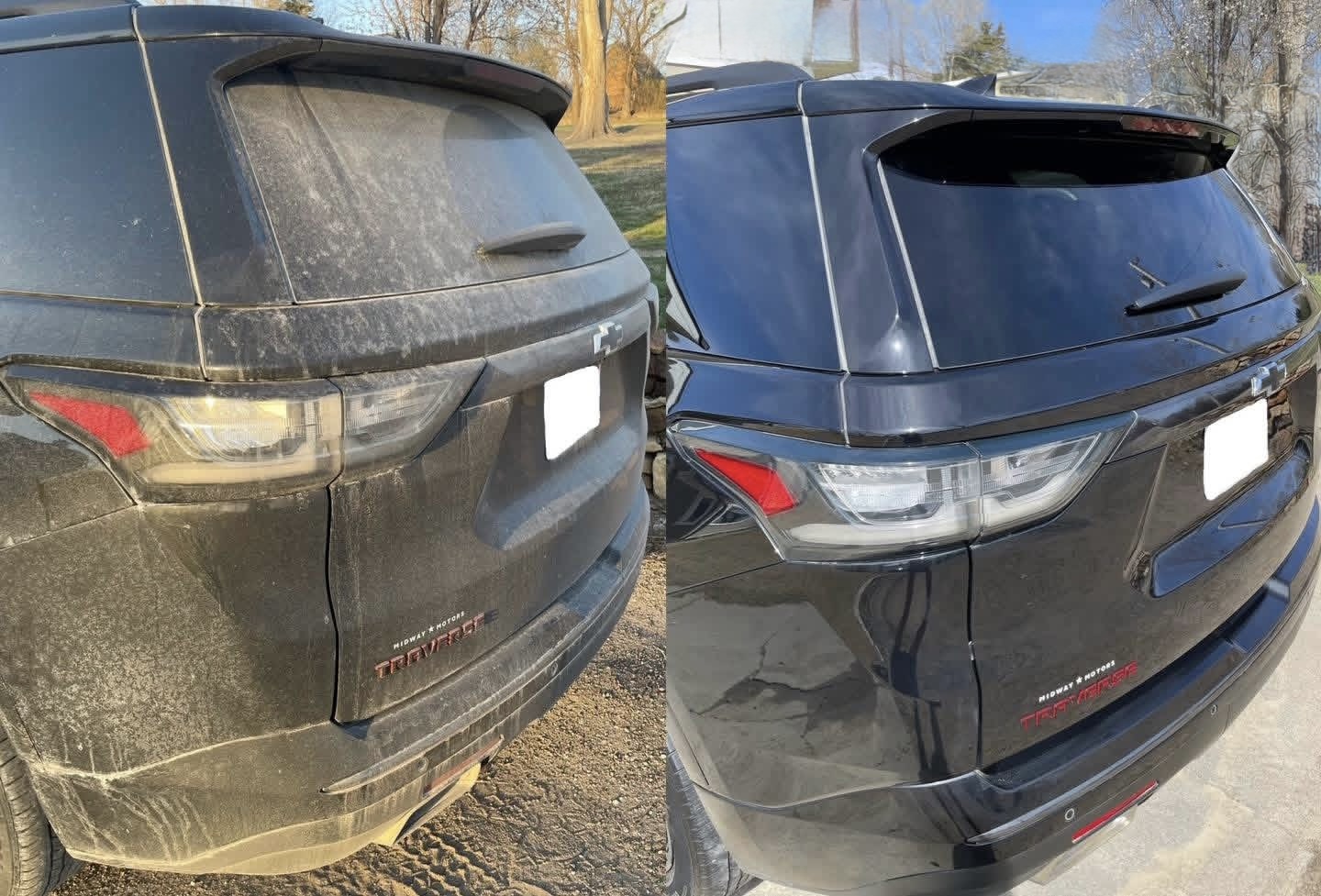 Chevrolet Traverse before and after detail