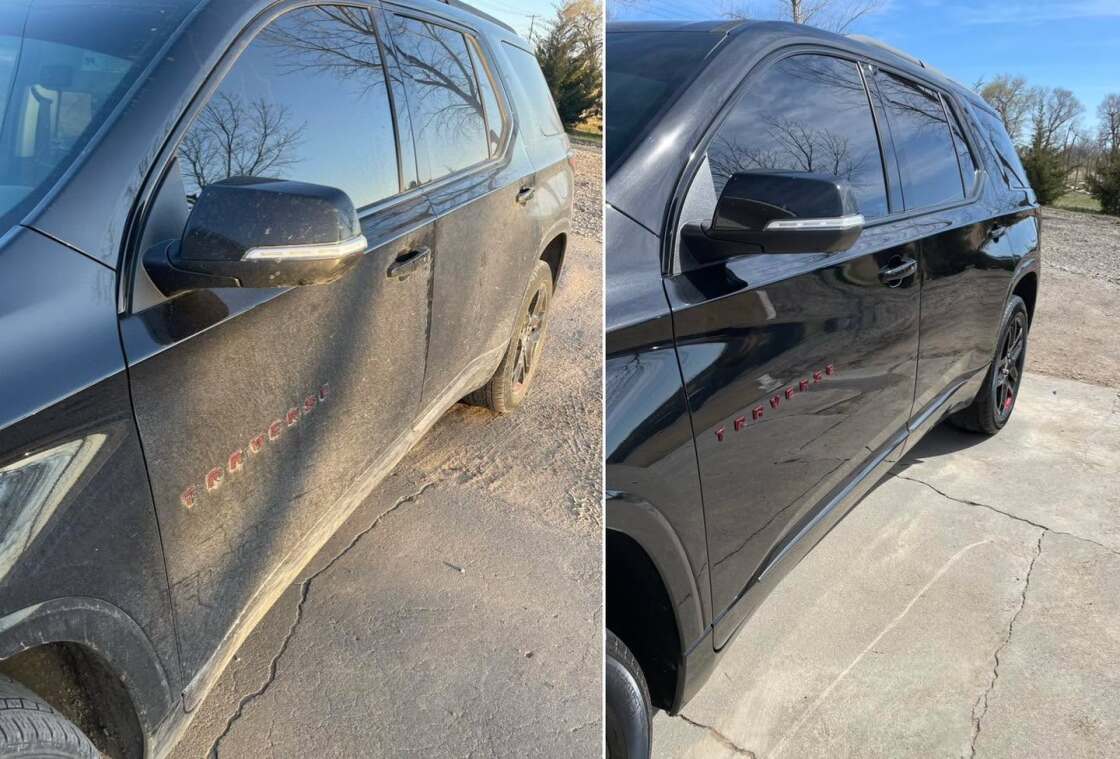 Chevrolet Traverse before and after detail
